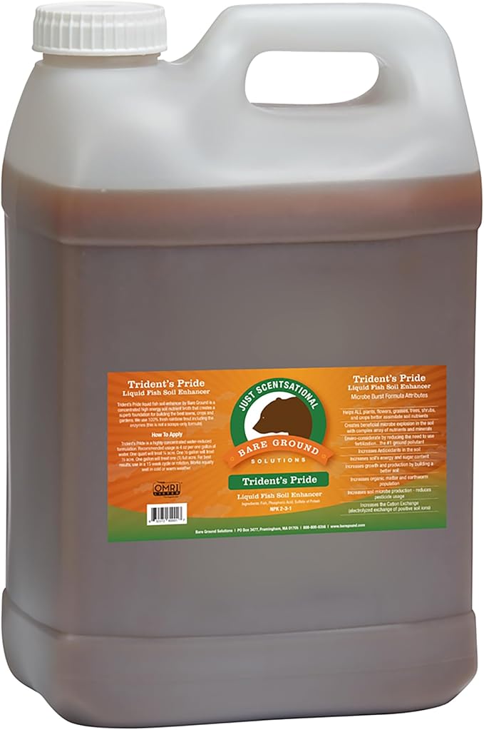 TP-2.5G Trident's Pride Organic Liquid Fish Hydroponic Soil Fertilizer, 320 oz (2.5 Gallon)