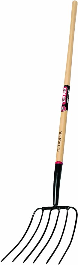 Truper 30317 Tru Pro 54-Inch Manure Fork 6-Tine, Ash Handle