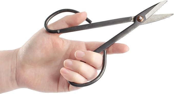 BambooMN 7.2" Black Bonsai Trimming Shear - 30 Pieces