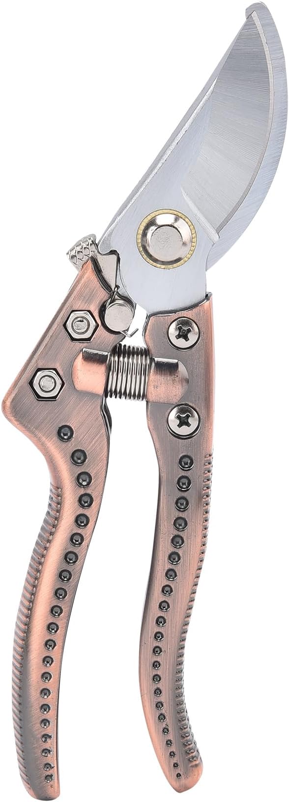 Tree Trimmers Secateurs, Hand Pruner, Garden Scissors for Plant,Pruning Shears for Gardening, Garden Hand Shears, Pruners for Gardening, Garden Clippers, Hedge Shears, Garden Tools （copper color)