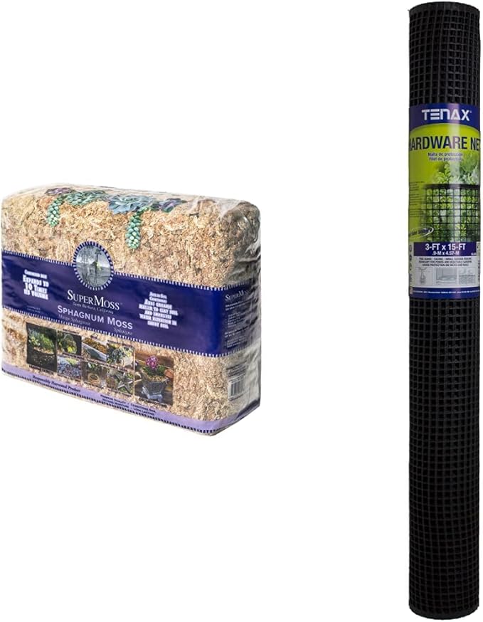 SuperMoss Orchid Sphagnum Moss and Tenax Hardware Net