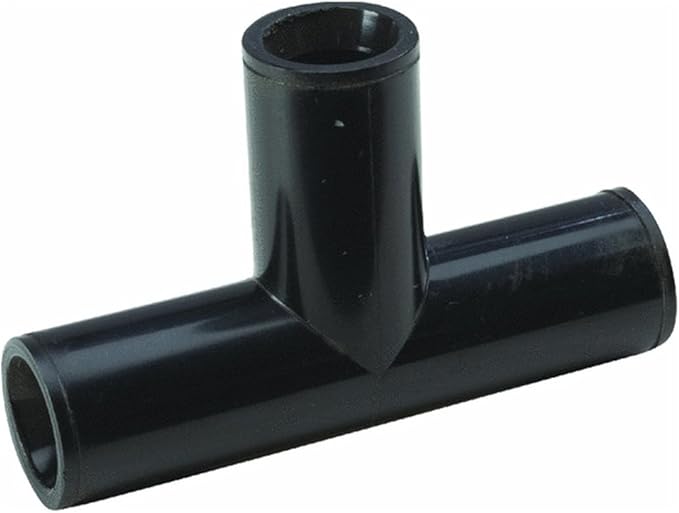 Raindrip 348G00UB Compression Tee, 5/8-Inch, Drip Irrigation Fitting for Supply Tubing and Dripline, Black