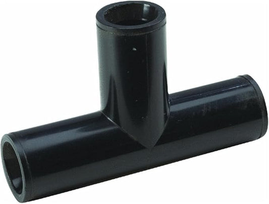 Raindrip 348G00UB Compression Tee, 5/8-Inch, Drip Irrigation Fitting for Supply Tubing and Dripline, Black