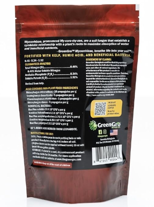 GreenGro Granular Plus Myco, All-in-One Fertilizer with Kelp and Humic Acid for Plants, Organic Root Stimulator Plant Food with Mycorrhizae for Indoor & Outdoor Gardens