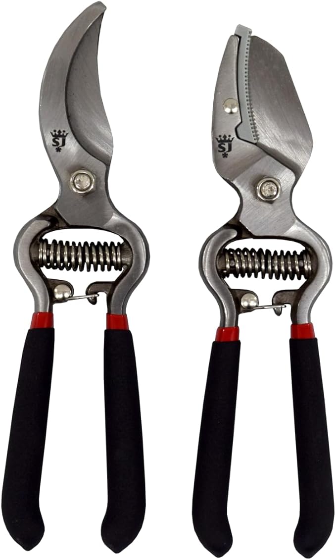 Spear & Jackson CUTTINGSET8 Traditional Bypass & Anvil Pruner/Secateur Set