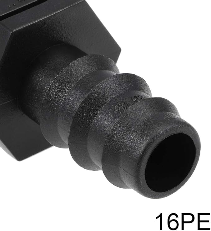 uxcell Barb Drip Pipe Connector 1/2 BSPT Male Thread 16PE Hose Fitting for Garden Agricultural Irrigation System, Plastic 10pcs