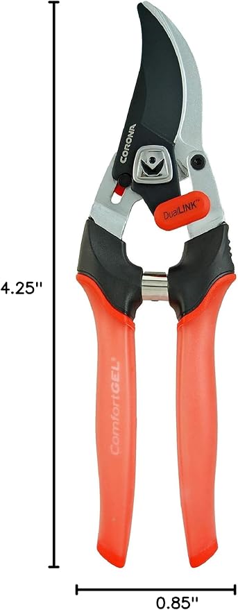 Corona BP 4314D Dual Link Bypass Pruner With Comfort Gel Grips, 3/4 Inch,Red