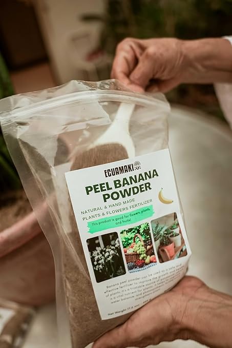 2 Pack Natural Banana Peel Powder Fertilizer, Nutrient-Rich Potassium Fertilizer, Slow Release Fertilizer for Thriving Gardens and Indoor Plant Fertilizer, 100% Pure and Concentrated