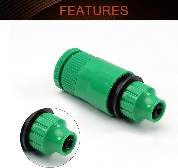 MroMax 3Pcs Hose Tap Connector, Connected to G1/2 or G3/4 Threaded, Suitable for 8/12mm Hose, Quick Connector Hose Pipe Adapter, Faucet Nozzle for Garden Irrigation System Green