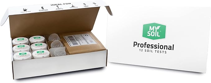 MySoil Soil Test Kit 12 Pack, Grow The Best Lawn & Garden, Complete & Accurate Nutrient and pH Analysis with Recommendations Tailored to Your Soil and Plant Needs