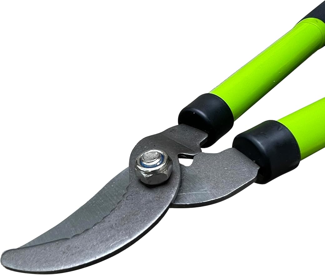 GARDEN GURU Bypass Loppers Tree Trimmer Clipper – Compact 15 inch High Carbon Steel Blade Gardening Loppers Pruning Shear - Comfort Grip Handles – Heavy Duty Branch Cutter – Cut Thick Branches w Ease