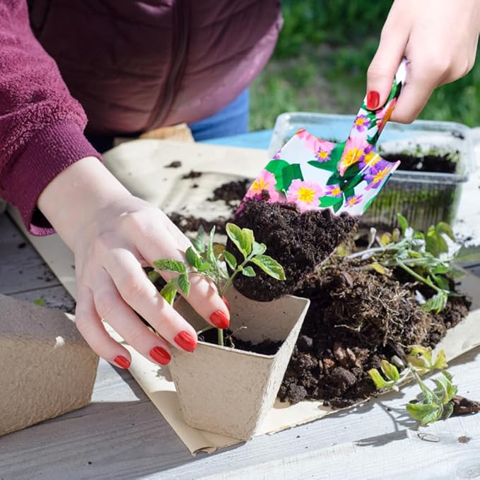 Gardening Gifts for Women,3 PCS Floral Print Gardening Tools Pink Include Hand Rake,Pruner and Trowel, Pink Exquisite Packaging Garden Gifts for Mom and Ladies