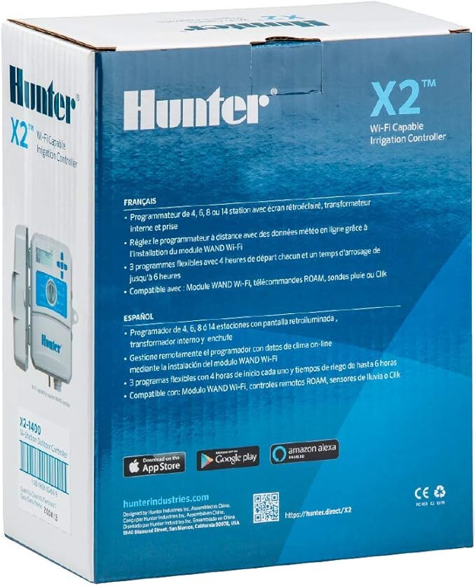 Hunter Industries Hydrawise X2 4-Station Outdoor Irrigation Controller (X2-400)