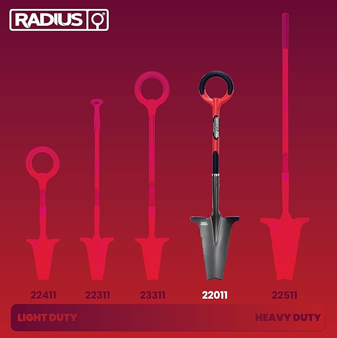 Radius Garden 22011 Root Slayer Shovel, Red