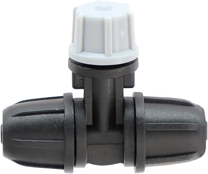 10pcs Drip Irrigation Misters Nozzles 1/4 Inch Three-Way Atomizing Nozzle with Connectors Drip Emitters Irrigation Fitting Parts for Outdoor Spray Cooling System