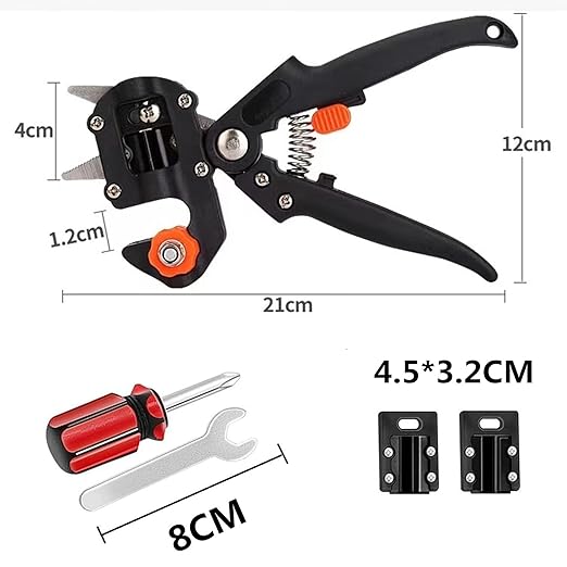SUCA Grafting Tool Kit, Garden Pruner Tools with Replacement Blades, Plant Branch Vine Fruit Tree Cutting Tool Kits Scissors, Perfect for Fruit Trees Grafting (tool 1)