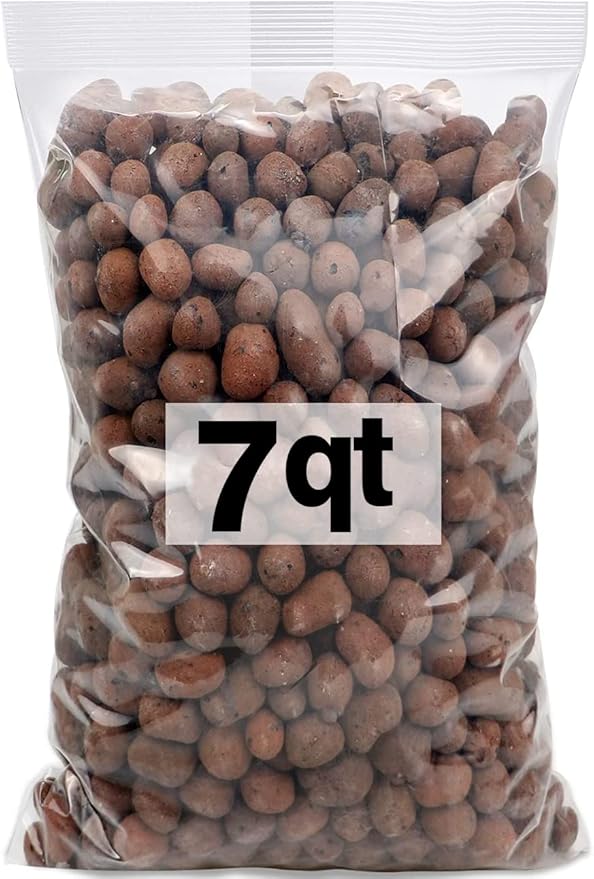 Toypopor 7qt Hydroponic Clay Pebbles, 8mm-12mm, Natural Organic Expanded Grow Media for Hydroponics, Drainage, Decoration, Aquaponics and Other Gardening Essentials