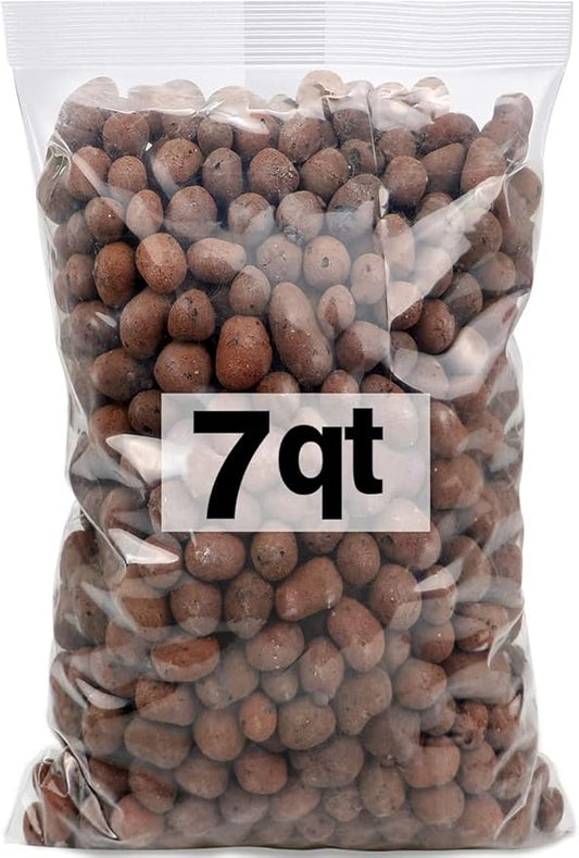 Toypopor 7qt Hydroponic Clay Pebbles, 8mm-12mm, Natural Organic Expanded Grow Media for Hydroponics, Drainage, Decoration, Aquaponics and Other Gardening Essentials