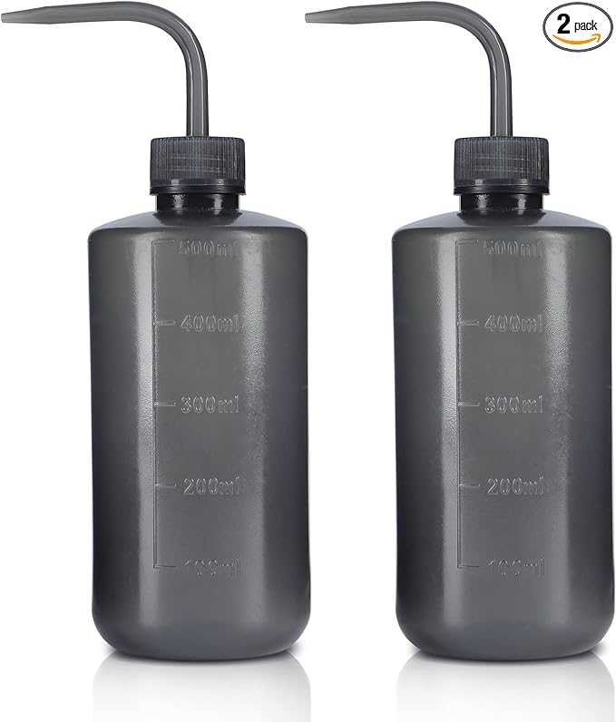 Oubest Squeeze Bottles Succulent Watering Bottle Black Water Squirt Irrigation Bottle Squeeze Sprinkling Can Plastic Wash Plant Bottle 500ml 2pc