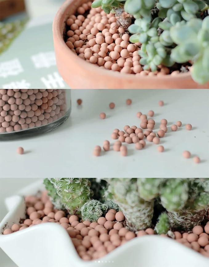 HOT SEAL 5.9 LB Clay Pebbles, 1/8'' Gardening Ceramsites Growing Media for Succulents Orchids, Aquaponics, Aquaculture Hydroponics. Ceramsite Clay Rocks Decor Cultivation, Leca for Plants