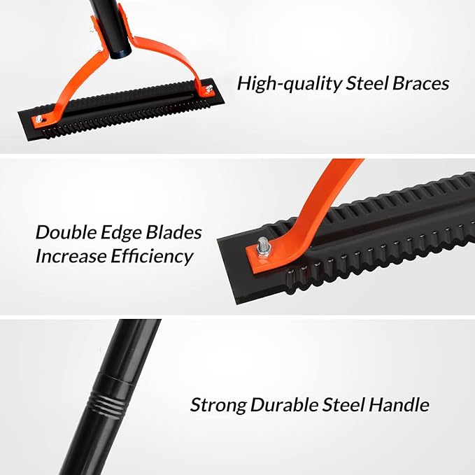 Weed Grass Cutter with Double-Edged Serrated Sharp Steel Blade,Manual Grass Whip,Manual Weeders,Weeder Tool for Yard Long Handle for Garden Lawns,52 Inch Long