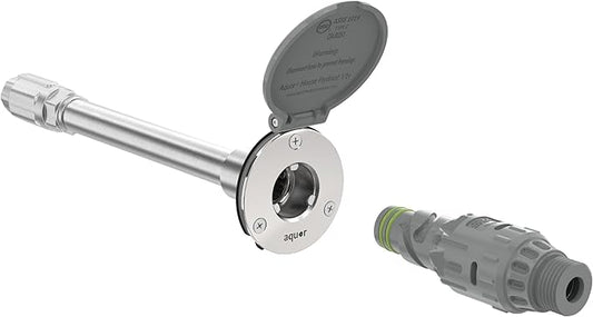 Aquor House Hydrant V1+ Frost Free Outdoor Garden Faucet with Quick-Connect and Anti-Siphon, 10 inch, Slate Gray Polymer