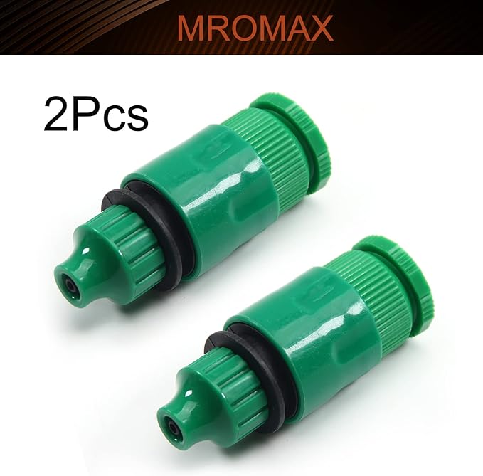MroMax 2Pcs Hose Tap Connector, Connected to G1/2 or G3/4 Threaded, Suitable for 4/7mm Hose, Quick Connector Hose Pipe Adapter, Faucet Nozzle for Garden Irrigation System Green