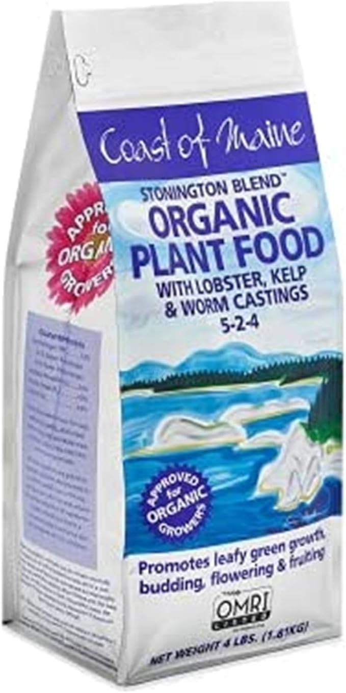 Coast of Maine (4lb) Stonington Blend Organic Plant Food with Lobster, Kelp and Worm Castings - OMRI Listed