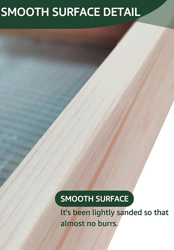 Soil Sifter with Shovle and Glove, Multi-Purpose Wood Compost Dirt Sifter for Gardening, Soil Screen Dirt Cedar Garden Rock Sifter for Compost Sifting Soil, Dirt, Peat Moss and Potting Soil