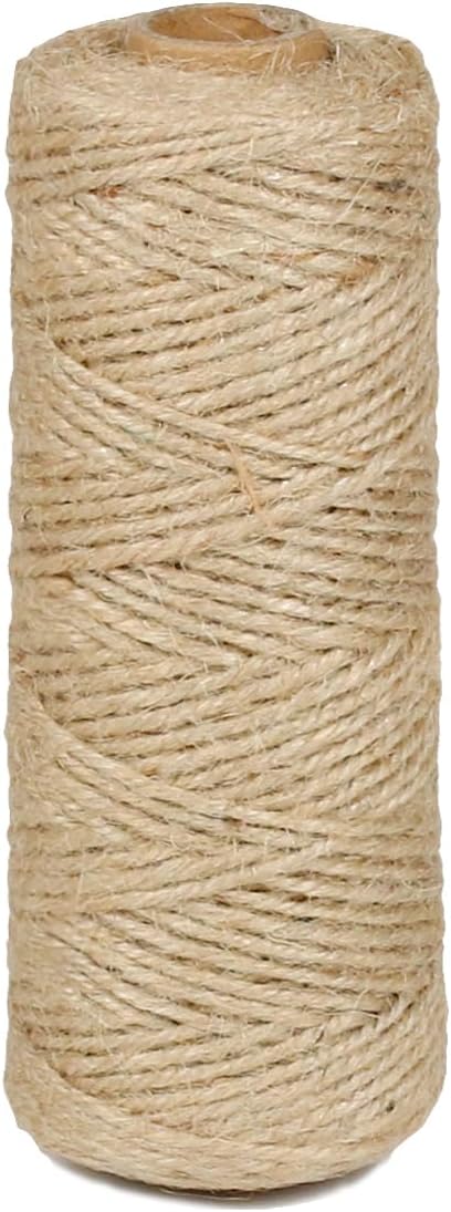 PerkHomy Garden Twine Strong Natural Jute 328 Feet Long Brown Twine for Gardening Tomato Climbing Plant Tie Floristry Crafts Gift Wrapping Packing Decor (Brown 2.5mm * 328feet)
