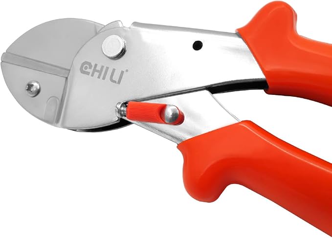 8" Pruning Shears with SK-5 Blades, Bypass Anvil Pruner, Hand Pruner, Clippers for Gardening Tools, Hi-Leverage Type (Ø ≦ 17MM), Made In Taiwan