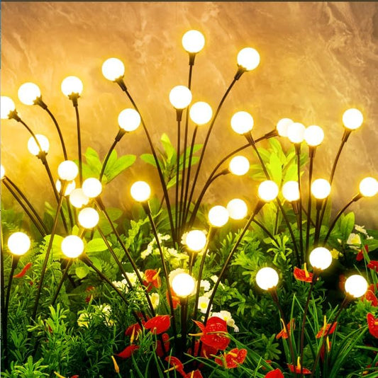 Solar Lights Outdoor Waterproof, 8 Packs 64LED, Solar Garden Lights, Patio Lights, Garden Decor, Patio Decor, Firefly Lights Solar Outdoor, Unique Gifts for Women, Gifts for Grandma