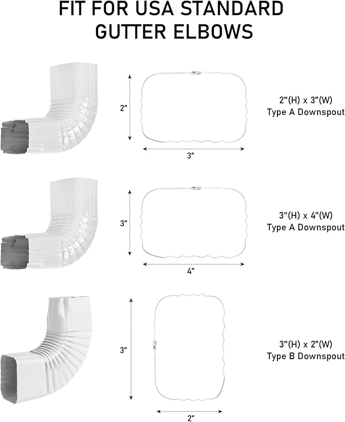 Elenon Snail Decorative Gutter Downspout Extension Statue, Gutter Guardian Rain Downspout Extender, Garden Splash Block Outdoor Sculpture for 3" × 4" Down Spouts Decor