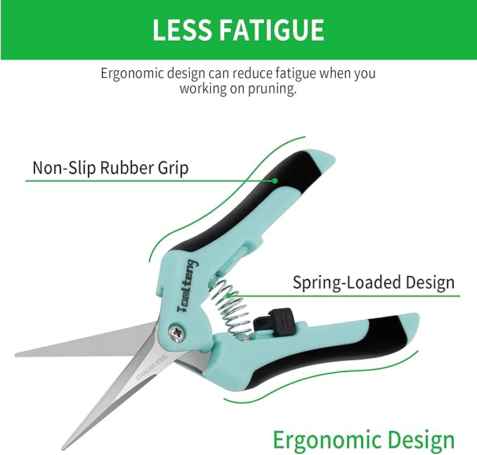 3 Packs Pruning Shears, Garden Trimming Scissors, Gardening Hand Pruning Snips, Titanium Coated Precision Bonsai Pruning Shears, Convenient and Efficient Flower Cutters (Blue)