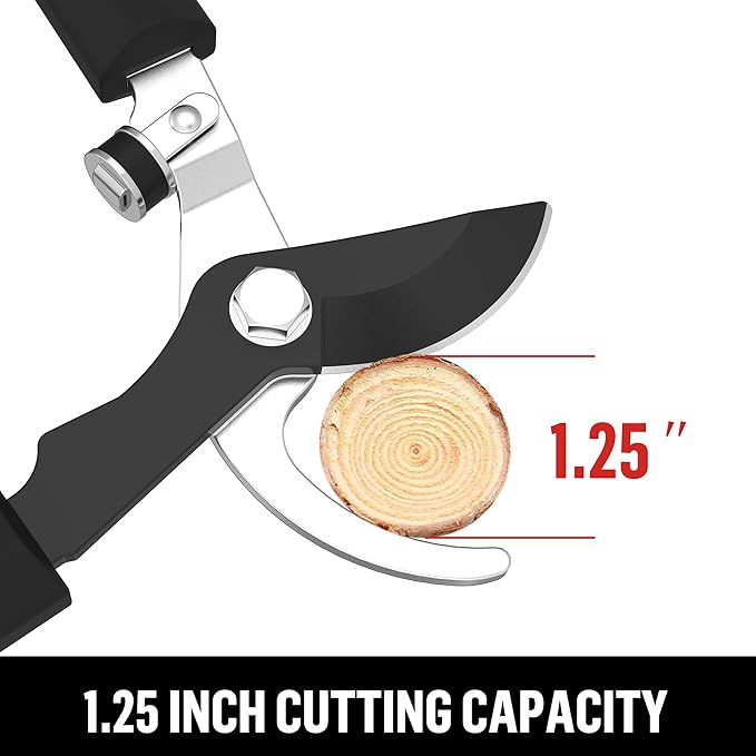 GARTOL Bypass Lopper Heavy Duty 26 Inch Tree Branch Cutter, Sturdy Garden Loppers and Pruners with Shock-Absorbing Bumpers, up to 1-1/2 Inch Cutting Capacity Tree Trimmer
