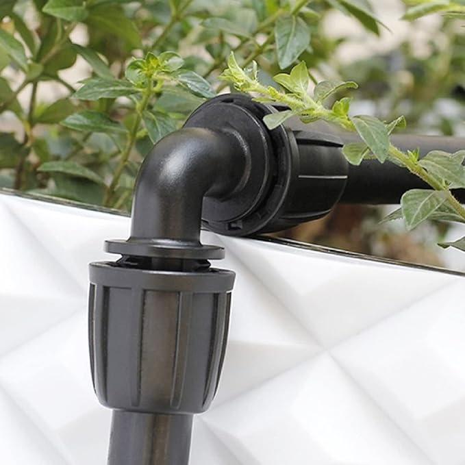 1/2 inch Drip Irrigation Fittings, Lock Barbed Elbow Connectors fit Most Rain Bird,Orbit,Dig,Toro 1/2" Drip Irrigation Tubing - Pack of 10