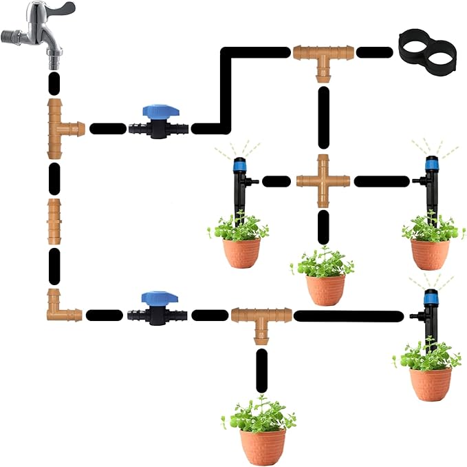 30 Pieces Drip Irrigation Fittings Coupling Connectors for 1/2" Tubing, Drip Barbed Couplers for 1/2 Inch Irrigation Tubing Drip Line Couplings for Drip Sprinkler Garden Systems