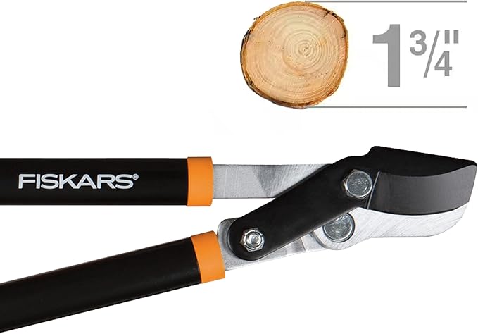 Fiskars 28" Power-Lever Garden Bypass Lopper and Tree Trimmer - Sharp Precision-Ground Steel Blade for Cutting up to 1.75" Diameter (Pack of 2)