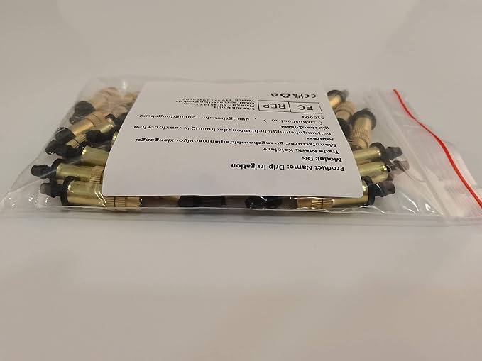 30PCS 1/4" Adjustable Copper Atomizing Nozzle Kalolary Drip Irrigation Sprayer 4/7mm Atomizing Micro Sprinkler Garden Cooling Irrigation Equipment for Lawn Vegetables Greenhouse