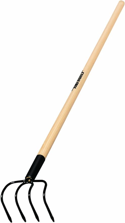 Truper 30029 Tru Built 4-Tine Forged Cultivator, 5-Inch Head, 48-Inch Wood Handle