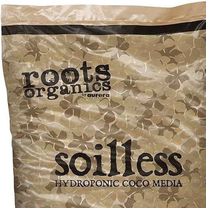 Roots Organics ROS Soilless Hydroponic Gardening Coco Fiber Media Mix Premium Growing Mix for Plants, 1.5 cu ft