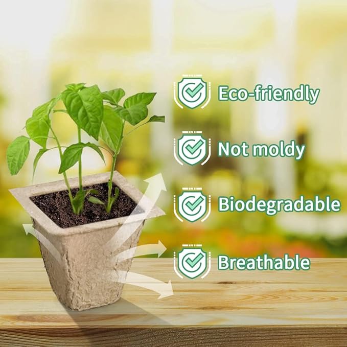 SYITCUN 240 Cells Seed Starter Tray, 20 Pack Biodegradable Seed Starter Kit, Peat Pots for Seedlings with 200 Plant Labels, 2 Seed Planting Tool and 1 Spray Bottle