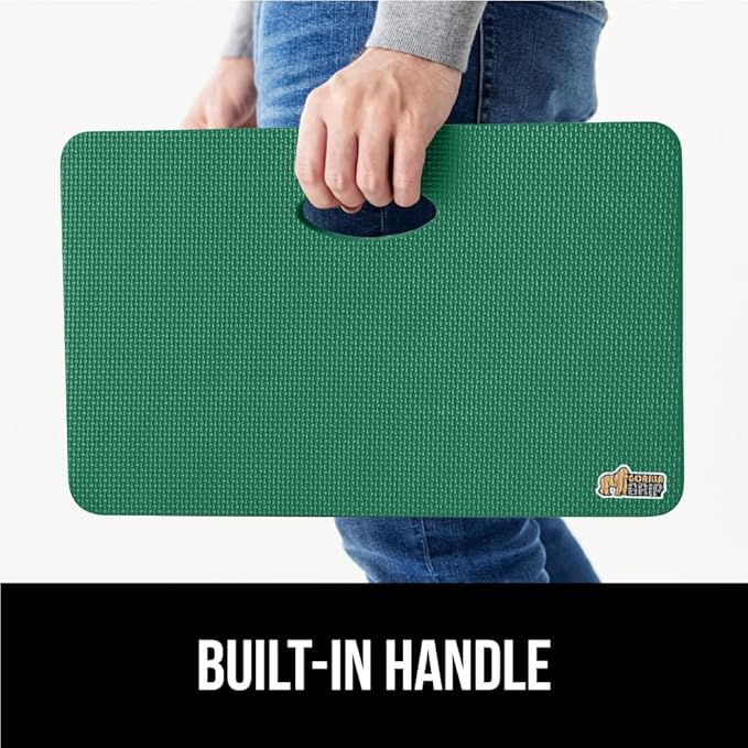 Gorilla Grip Extra Thick Kneeling Pad, Supportive Soft Foam Cushioning for Knee, Water Resistant Construction for Gardening, Bathing Baby, Workout Supplies, Lightweight, Garden Work Gifts