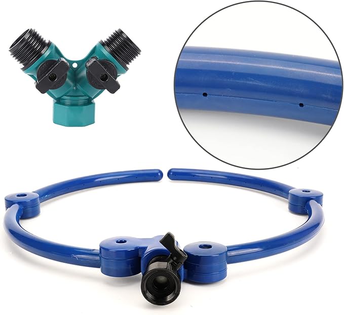 360° Tree Water System Tree Watering Ring Flower Sprinkler Garden Watering Circle Irrigation System for New Tree Outdoor Plants Raised Garden Beds Shrubs Plants, Flower Beds (4)