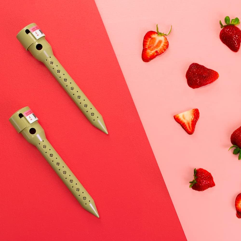 8 in. DEEP DRIP Garden Watering Stake (4 Pack) (Tan) | UV-Protected ABS Plastic Deep Root Irrigation Spike for Flowers, Fruits, Vegetables, Potted Plants