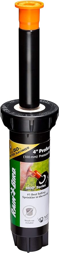 Rain Bird 1804LNPRS Pressure Regulating (PRS) Professional Pop-Up Sprinkler, Body Only No Nozzle, 4" Pop-up Height (Pack of 2)