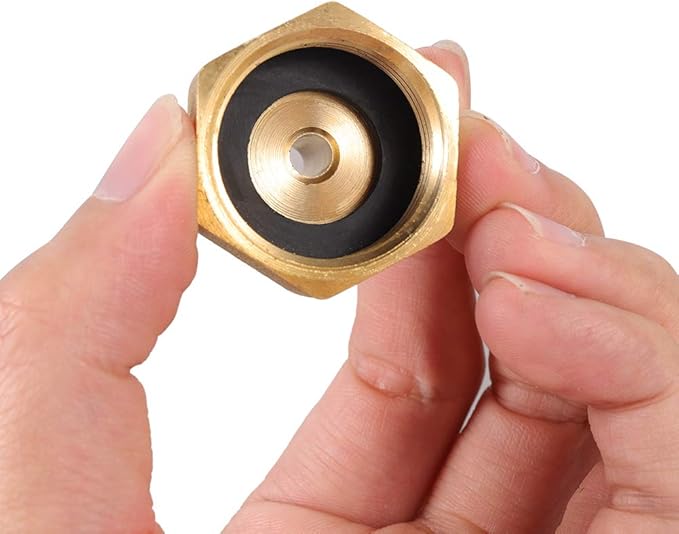 Air Compressor 1/4" Quick Connect Plug To GHT 3/4" Garden Hose Faucet Blow Out Adapter Fitting For Winterize Sprinkler Systems, RV, Camper, Outdoor Plumbing, Garden Hose 2PCS(FEMALE)