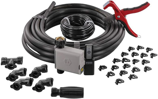 Orbit 61015 Garden Box Drip Irrigation Drip Watering Kit with B-hyve Smart 1-Outlet Hose Faucet Sprinkler Timer with B-hyve Smart Hub