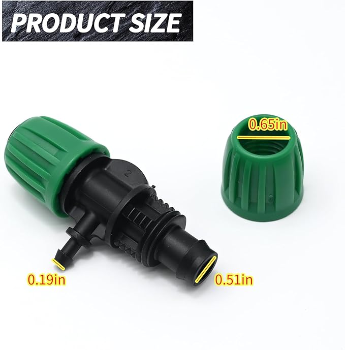 MDEOOSKY 12 Pcs Barbed Tee 1/2 Inch Tubing (1/2" ID X 0.6-0.63" OD) 16mm To 1/4 Inch Irrigation Tube Anti-Drop Barbed Tee Hose Fittings Drip Parts Twist Locked 3 Way Connectors(Fits 13mm ID / 4mm ID)