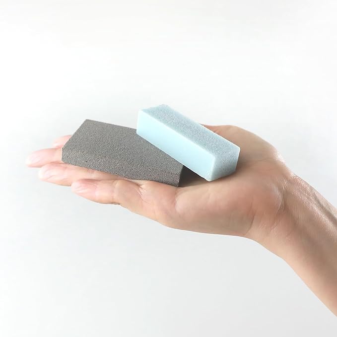 Wazakura 2PCS Cleaning Tool Sap and Rust Eraser Set for Blades, Garden Scissors, Bonsai Tools, Made in Japan Medium and Soft Grade Stain Remover Kit - 2PCS Medium and Soft Grade Sap Rust Eraser Set